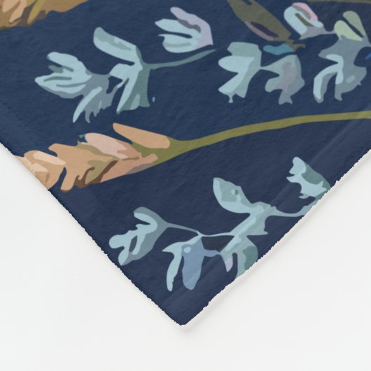 Verzauberte Flora bestickte Wildblume Wiese Fleecedecke (Ecke)