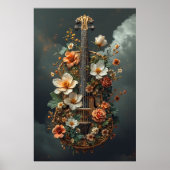 Verzauberte Florale Cello-Fantasie Poster (Vorne)