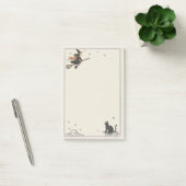 Verzauberte Flug Unliniert 4" x 6" Post-it Klebezettel (Büro)