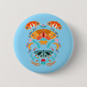 Verzauberte Flügel Magische Moth Butterfly Button (Vorderseite)