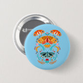 Verzauberte Flügel Magische Moth Butterfly Button (Vorne & Hinten)