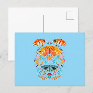 Verzauberte Flügel Magische Moth Butterfly Postkarte