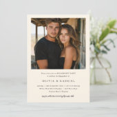 Verzauberte Forest Elegante Foto Engagement Party Einladung (Stehend Vorderseite)