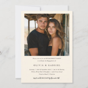 Verzauberte Forest Elegante Foto Engagement Party Einladung