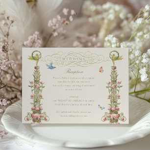 Verzauberte Garden Wedding Empfang Card Begleitkarte