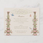 Verzauberte Garden Wedding Empfang Card Begleitkarte (Vorderseite)
