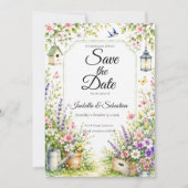 Verzauberte Gartenhochzeit Save The Date (Vorderseite)