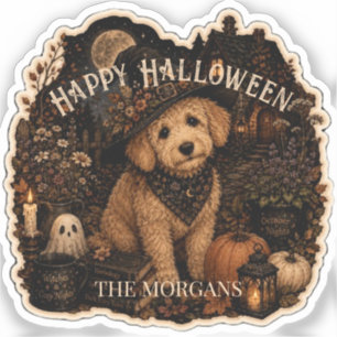 Verzauberte Goldendoodle der Oktobersiedlung Aufkleber