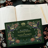 Verzauberte Gothic Raven Dahlia Snapdragon Wedding Gästebuch