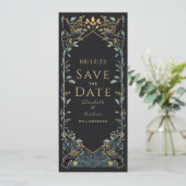 Verzauberte Gothic Raven Wedding Save the Date Einladung (Stehend Vorderseite)