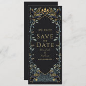 Verzauberte Gothic Raven Wedding Save the Date Einladung (Vorne/Hinten)