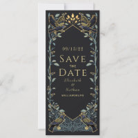 Verzauberte Gothic Raven Wedding Save the Date