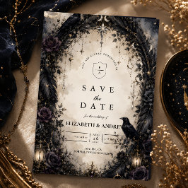 Verzauberte gothische himmlische Hochzeit Save The Date