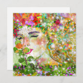 Verzauberte Göttin Feiertagskarte (Vorne/Hinten)