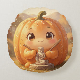 🎃✨ Verzauberte Halloween-Geschichten.11 Rundes Kissen