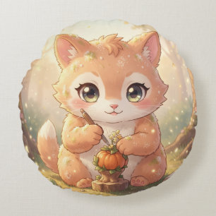 🎃✨ Verzauberte Halloween-Geschichten.1 Rundes Kissen