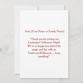Verzauberte Halloween-Nacht-Dankeskarten Dankeskarte (Rückseite)