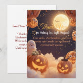 Verzauberte Halloween-Nacht-Dankeskarten Dankeskarte (Vorne/Hinten)