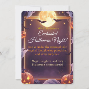 Verzauberte Halloween-Nacht-Einladungskarte Einladung