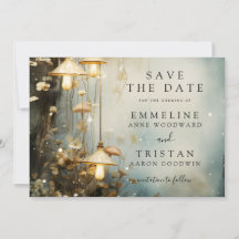 Verzauberte Hängeleuchten Hochzeit im Wald