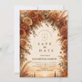 Verzauberte Herbstbogenhochzeit Save The Date (Vorderseite)