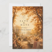 Verzauberte herbstliche Gartenhochzeit Save The Date (Vorderseite)