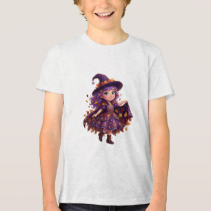 Verzauberte Hexe im herbstlichen Zauberwald Hallow Tri-Blend Shirt