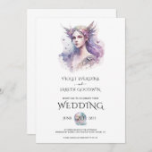 verzauberte Hochzeit Einladung (Vorne/Hinten)