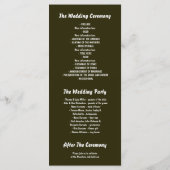 verzauberte Hochzeitsprogramme für Waldschnüre Programm (Rückseite)