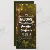 verzauberte Hochzeitsprogramme für Waldschnüre Programm (Vorne/Hinten)