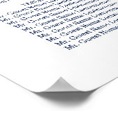 verzauberte Hochzeitssitzkarte mit Lanterns Poster (Ecke)