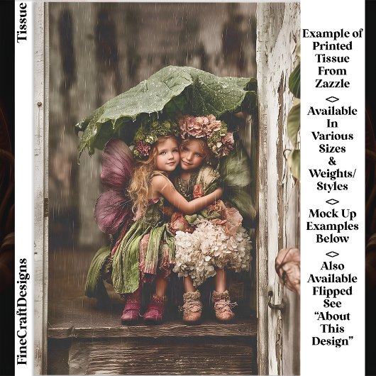 Verzauberte Hydrangea-Fairies im Regen ED2R-Decoup Seidenpapier