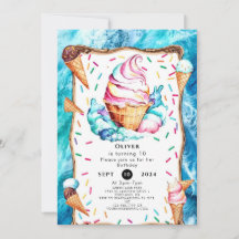 Verzauberte Kids Cone Ice Cream Geburtstag