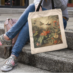 Verzauberte Kolibriflor-Wiesen-Kunst Tragetasche