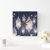 Verzauberte Kristallleuchten Quadratische Wanduhr (Zuhause)