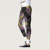 Verzauberte Lila Gold Mandala-Leggings Leggings (Links)