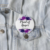 Verzauberte Lila Trauzeugin Mit Monogramm Button (Beispiel)