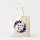 Verzauberte Lila Trauzeugin Mit Monogramm Tragetasche (Vorne)