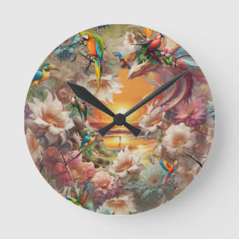 Verzauberte magische Fantasie Kreationen Runde Wanduhr