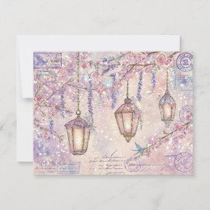 Verzauberte Märchen-Flachweihnachtskarte Feiertagskarte