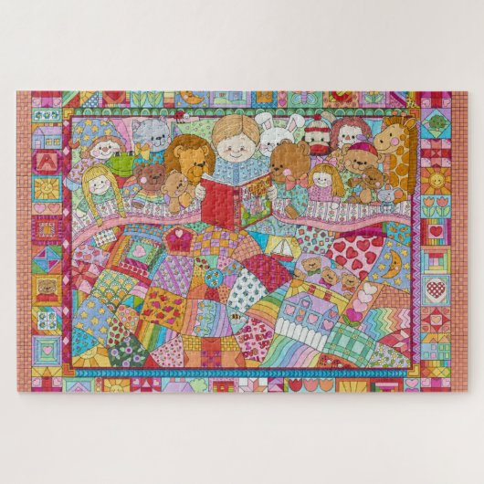 Verzauberte Märchen Kaleidoskop Quilt jigsaw Puzzle (Horizontal)