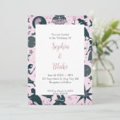 Verzauberte Märchenhochzeit Einladung (Stehend Vorderseite)