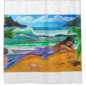 Verzauberte Meerjungfrau Duschvorhang (Vorderseite)