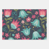 Verzauberte Mitternachtsgarten-Glockenblume Geschenkpapier Set (Vorderseite 3)