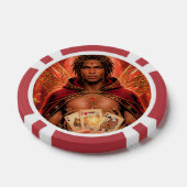Verzauberte Muse des Decks - Mann in Rot Pokerchips (Einzeln)