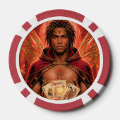 Verzauberte Muse des Decks - Mann in Rot Pokerchips (Rückseite)