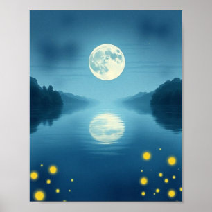 Verzauberte Nachtmusik: Eine hyperrealistische Vis Poster