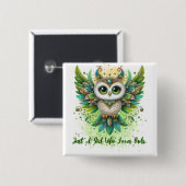 verzauberte Owl Queen Button (Vorne & Hinten)