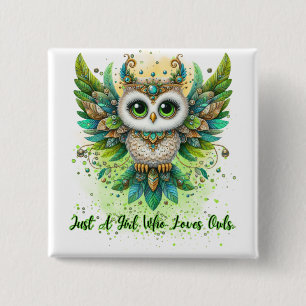 verzauberte Owl Queen Button