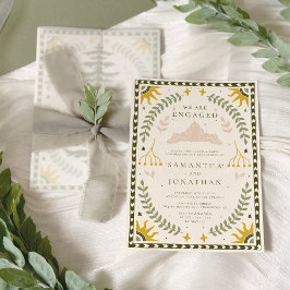 Verzauberte Partei für das Engagement im Wald Einladung